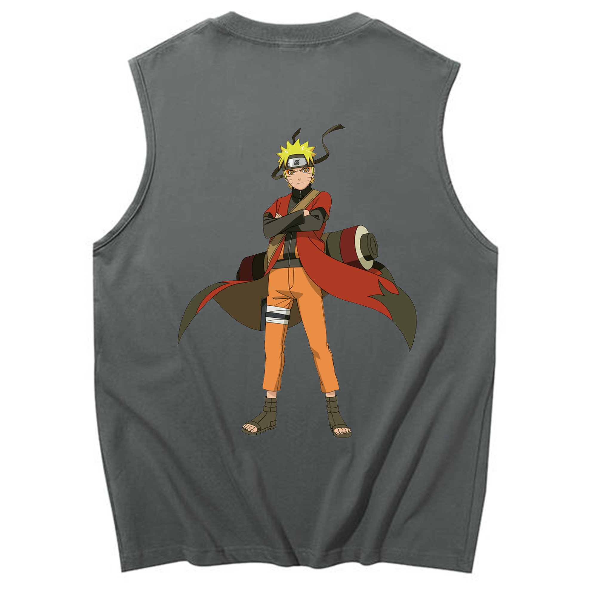 （画像用） NARUTO -ナルト- うずまき ナルト Uzumaki Naruto コットン100％タンクトップ（背面プリント）
